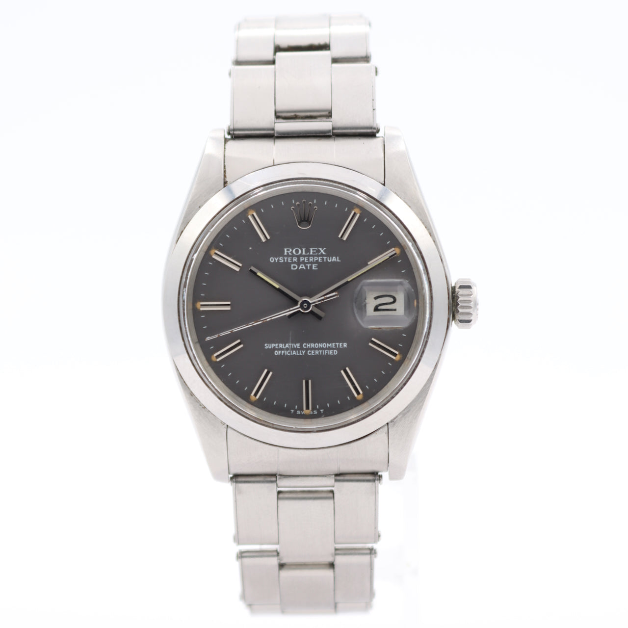 Vintage Rolex Oyster Perpetual Date Grey Dial 1500