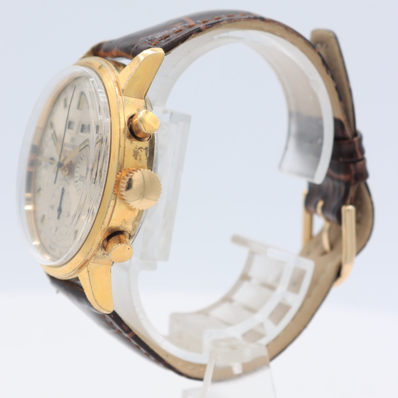 Vintage Wakmann Triple Date Men's Chronograph Wristwatch Valj. 730 Serviced