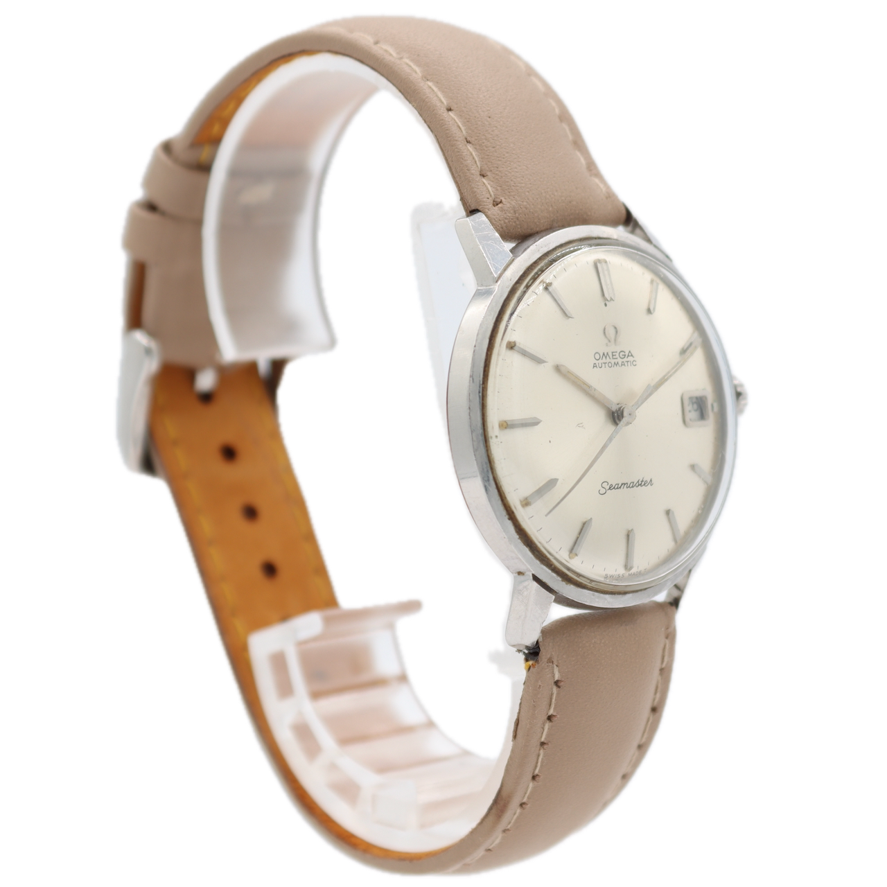 Vintage 1963 Omega Seamaster Date Men's Automatic Wristwatch 562 Steel Sunburst