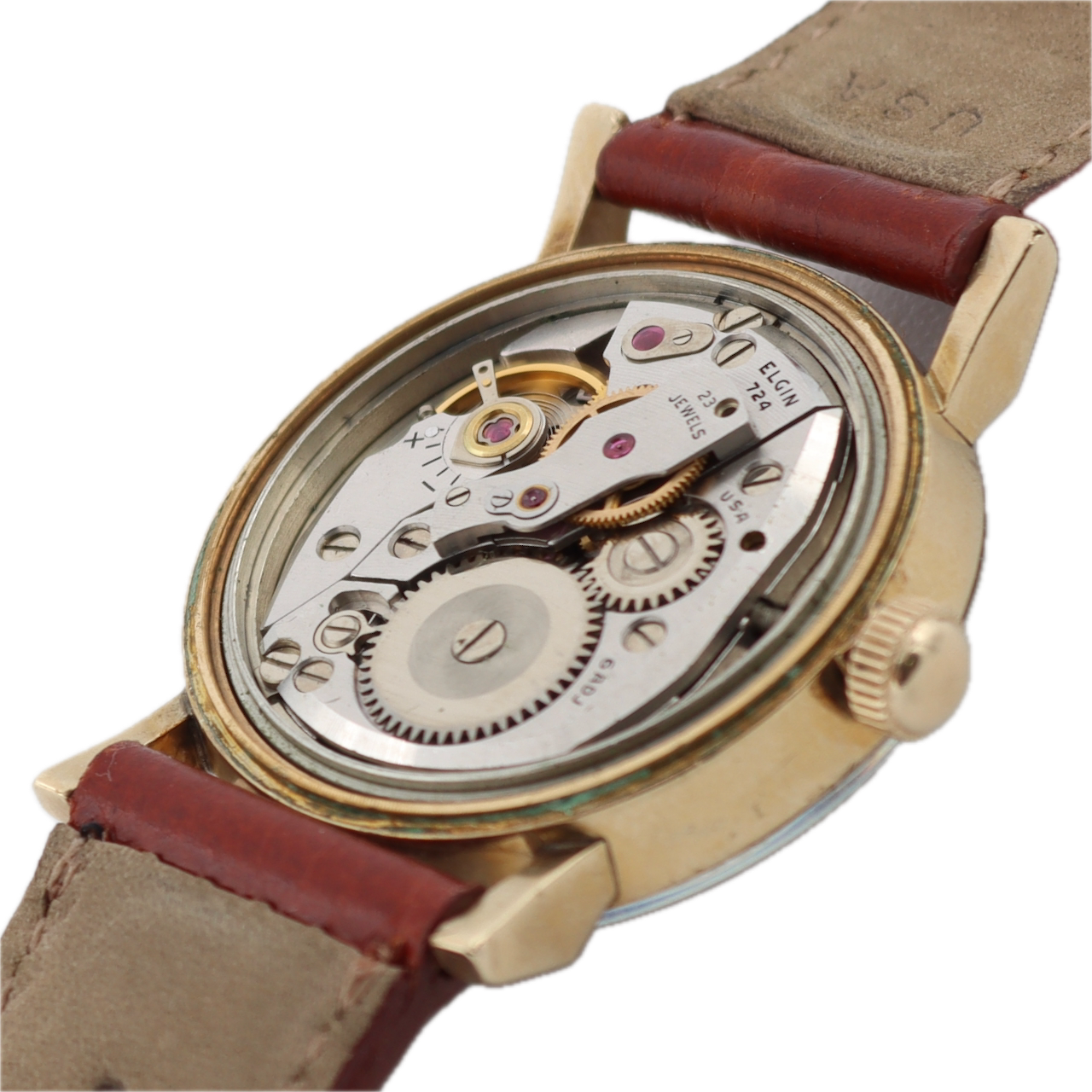 Vintage Lord Elgin 7685 Panorama 23J Men's Mechanical Wristwatch 724 USA 14k GF