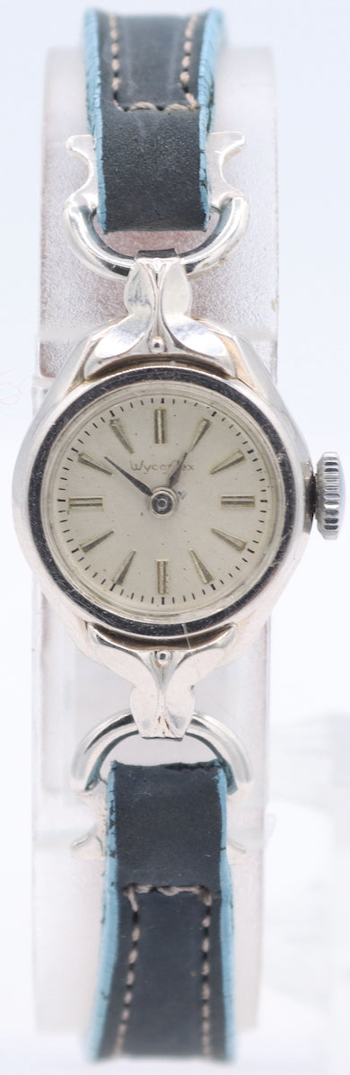 Vintage Wycoflex Cocktail Ladies Mechanical Wristwatch Steel & 10k White RGP