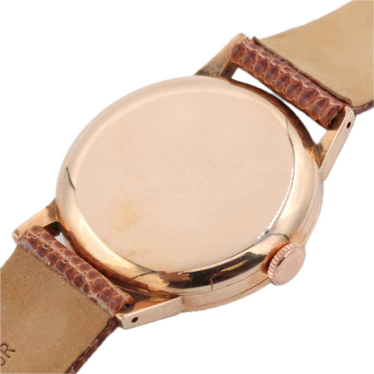 Vintage 30mm Tudor Dress 17J Men's Mechanical Wristwatch Swiss 9k Rose Gold