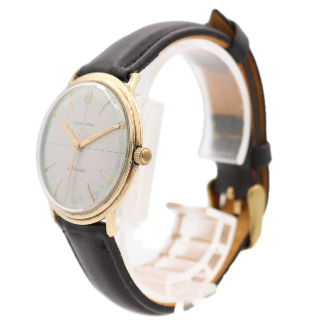 Vintage 33mm Hamilton Crosshairs Men's Automatic Wristwatch Swiss 10kGF Classic