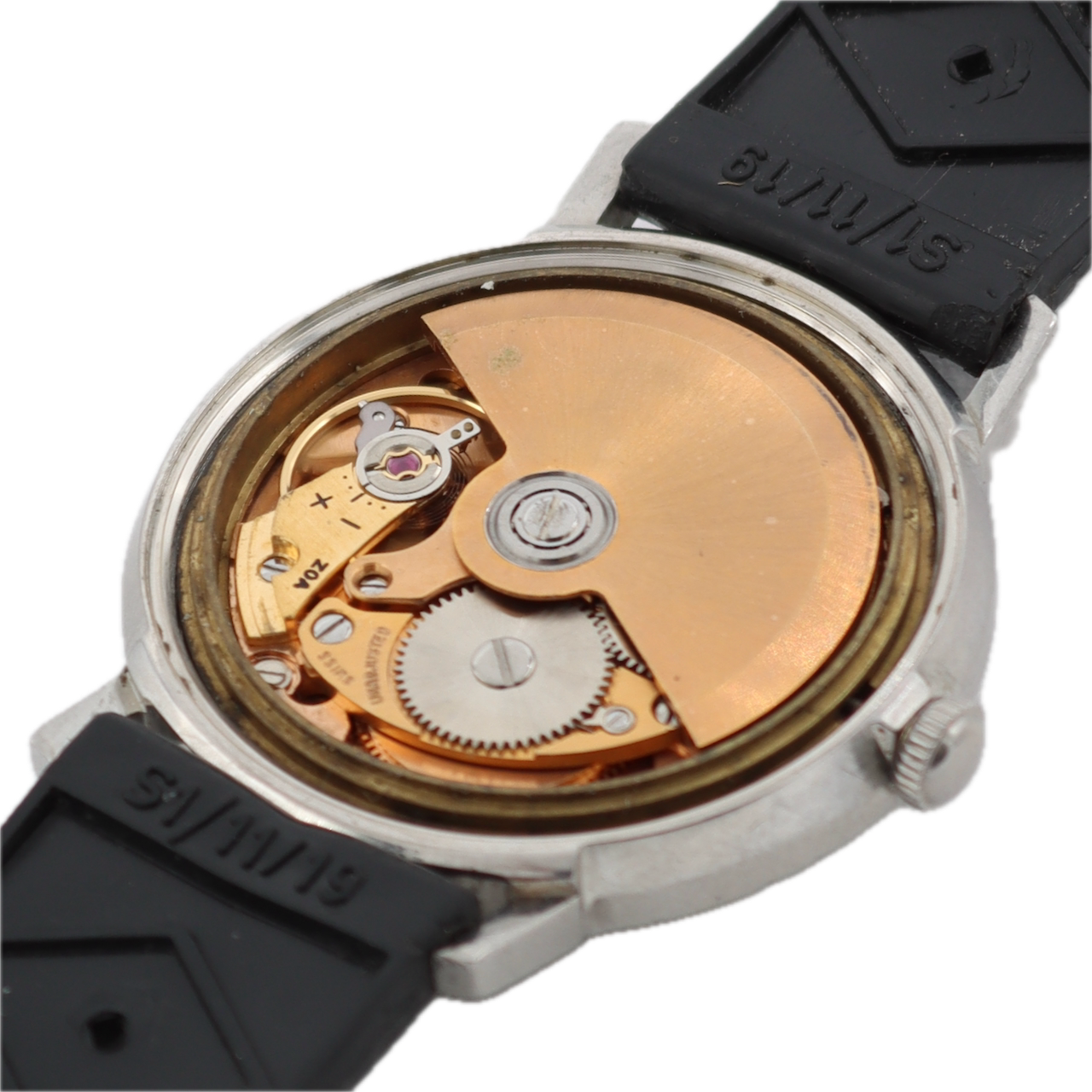 Vintage 34mm Ernest Borel Classy Date Men's Automatic Wristwatch Swiss Steel