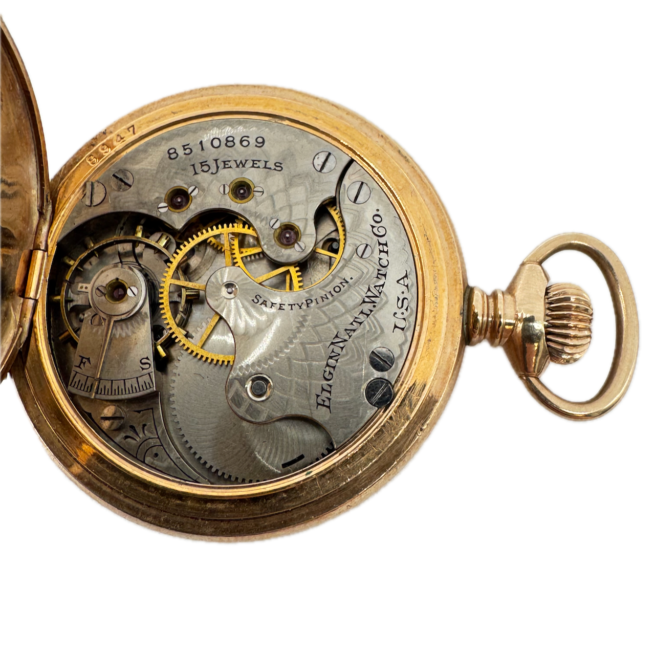 Antique 6s 1900 Elgin Multicolor 15 Jewel Pocket Watch 216 Gold Filled