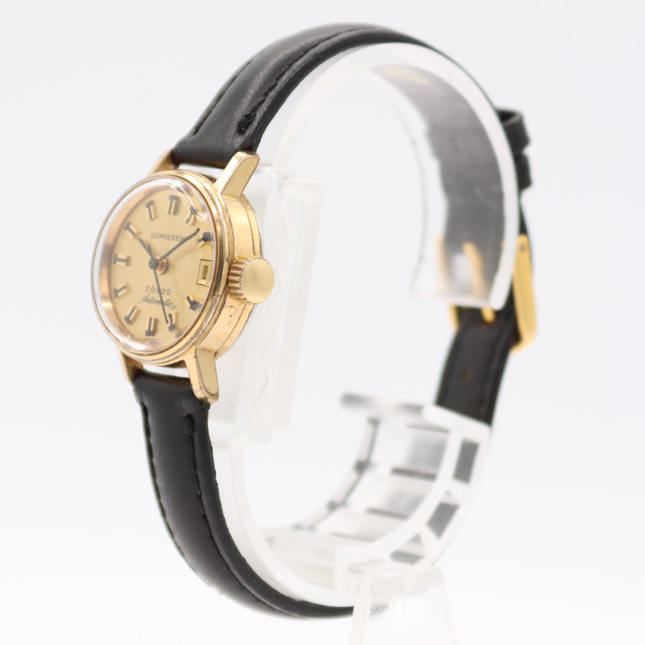 Vintage 20.5mm Longines 5 Star 17J Ladies Automatic Wristwatch L561.2 Gold Tone