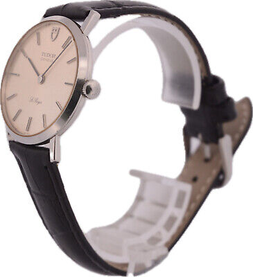 Vintage 33mm Tudor Le Royer Men's Mechanical Wristwatch Swiss Stainless Steel