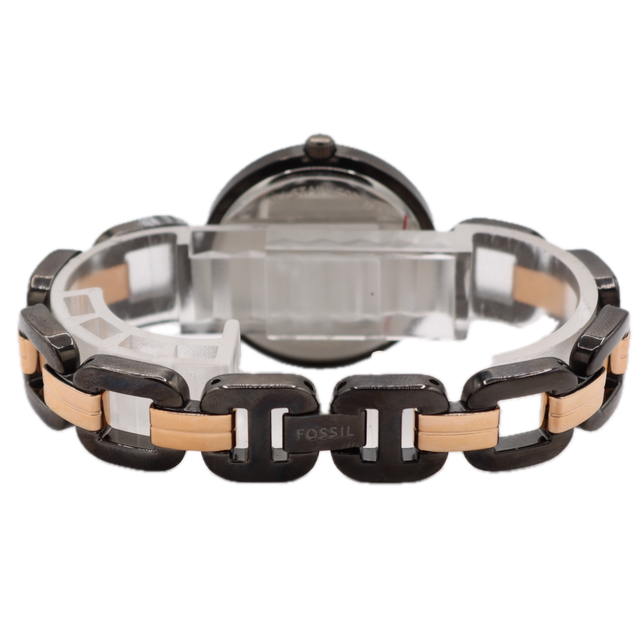 Fossil BQ3947 Kerrigan Ladies Quartz Wristwatch Gun Metal/Rose Gold With Box