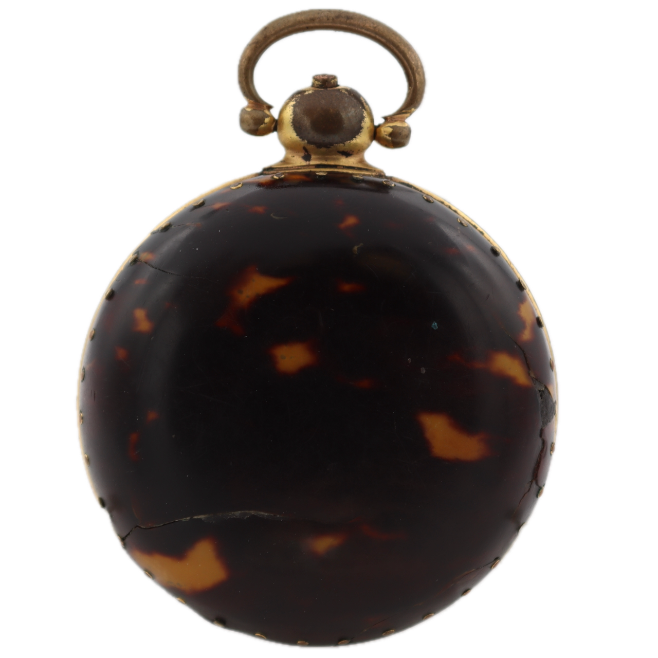 Antique Rich Dorman Sheerness Verge Fusee Hunter Pocket Watch Tortoise Shell