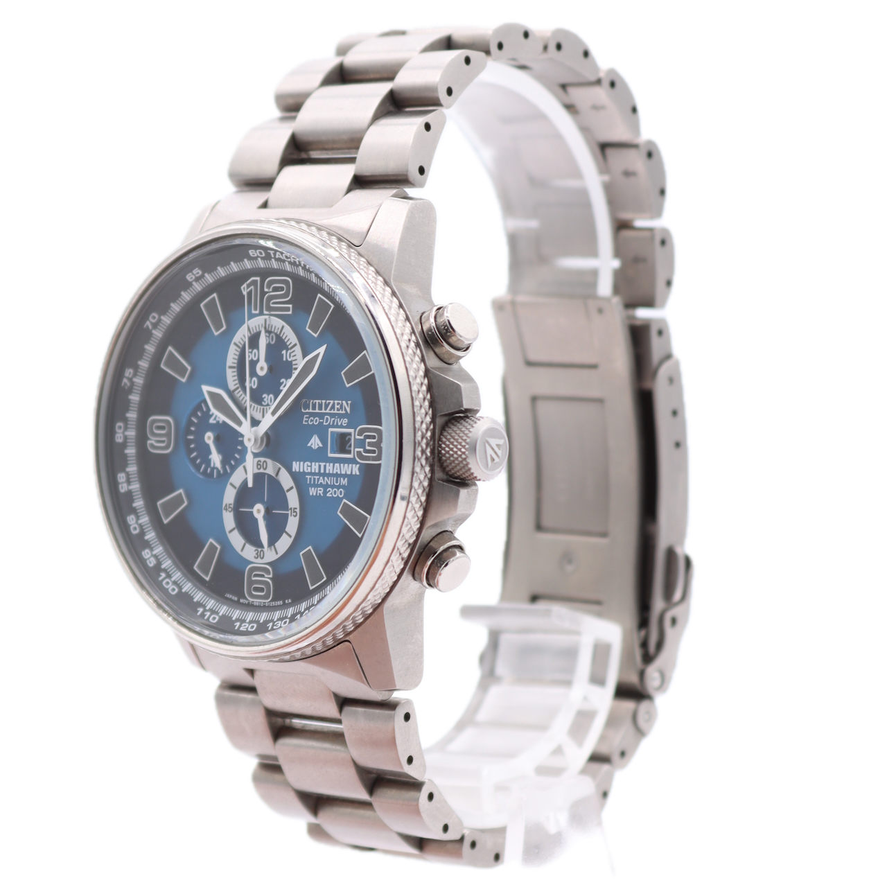 Vintage Citizen Eco-Drive Nighthawk Chronograph B612-S125265
