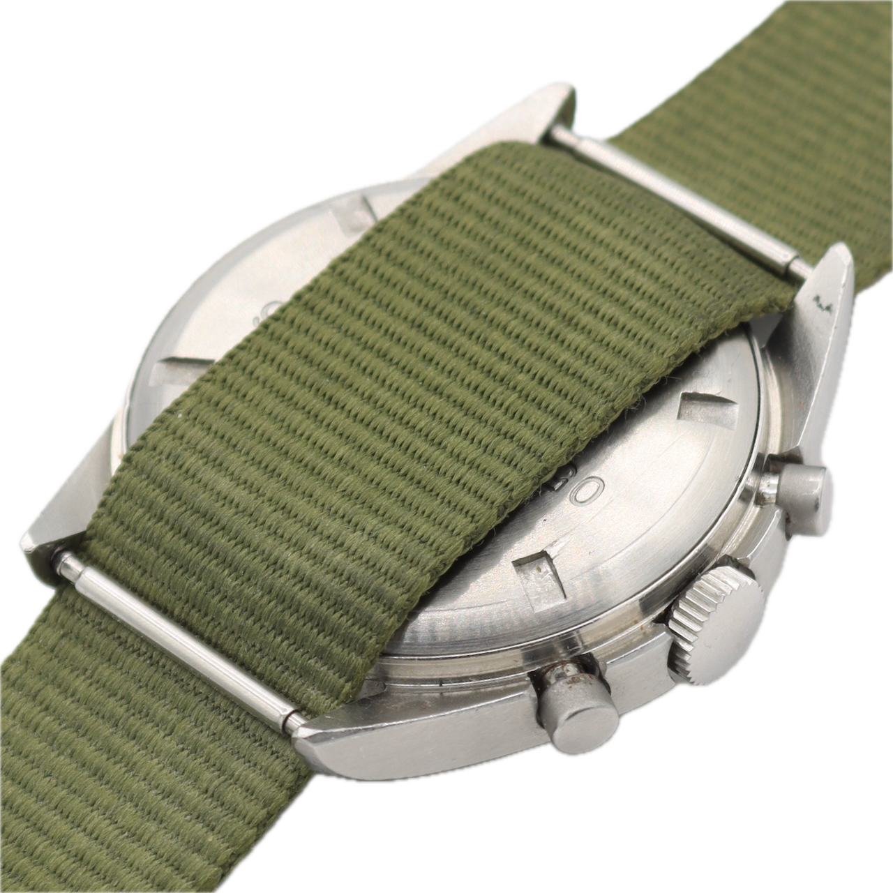 Vintage 39mm 1973 CWC Military Pilot Men's Chronograph Wristwatch Steel