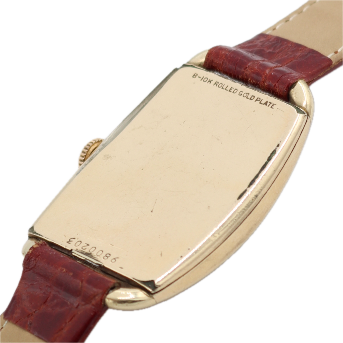 Vintage 25mm Bulova Alden 21 Jewel Men's Mechanical Wristwatch 10AE 10k RGP Runs