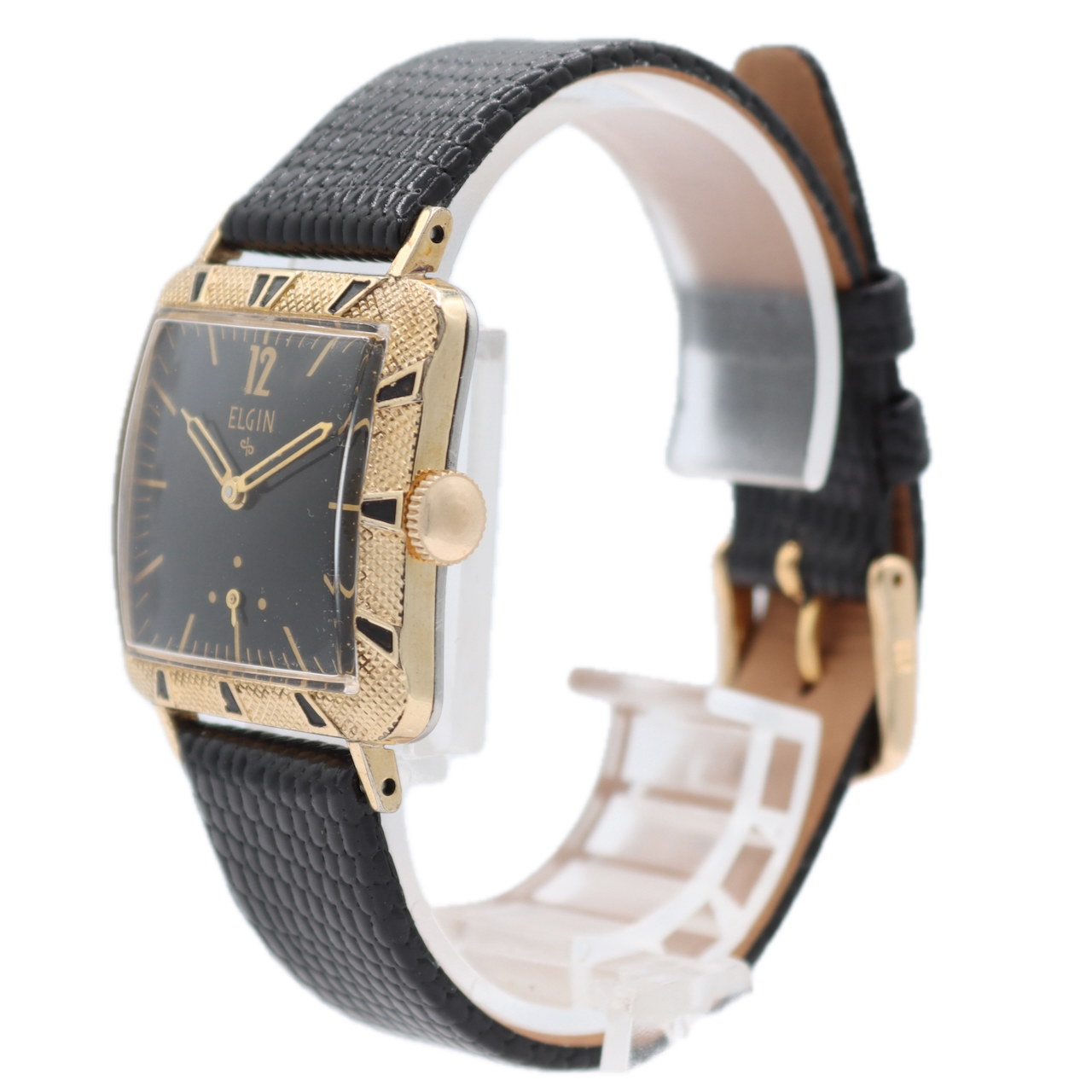 Vintage 1958 Elgin 9501 Huron 17J Men's Mechanical Wristwatch 712 USA 10k RGP