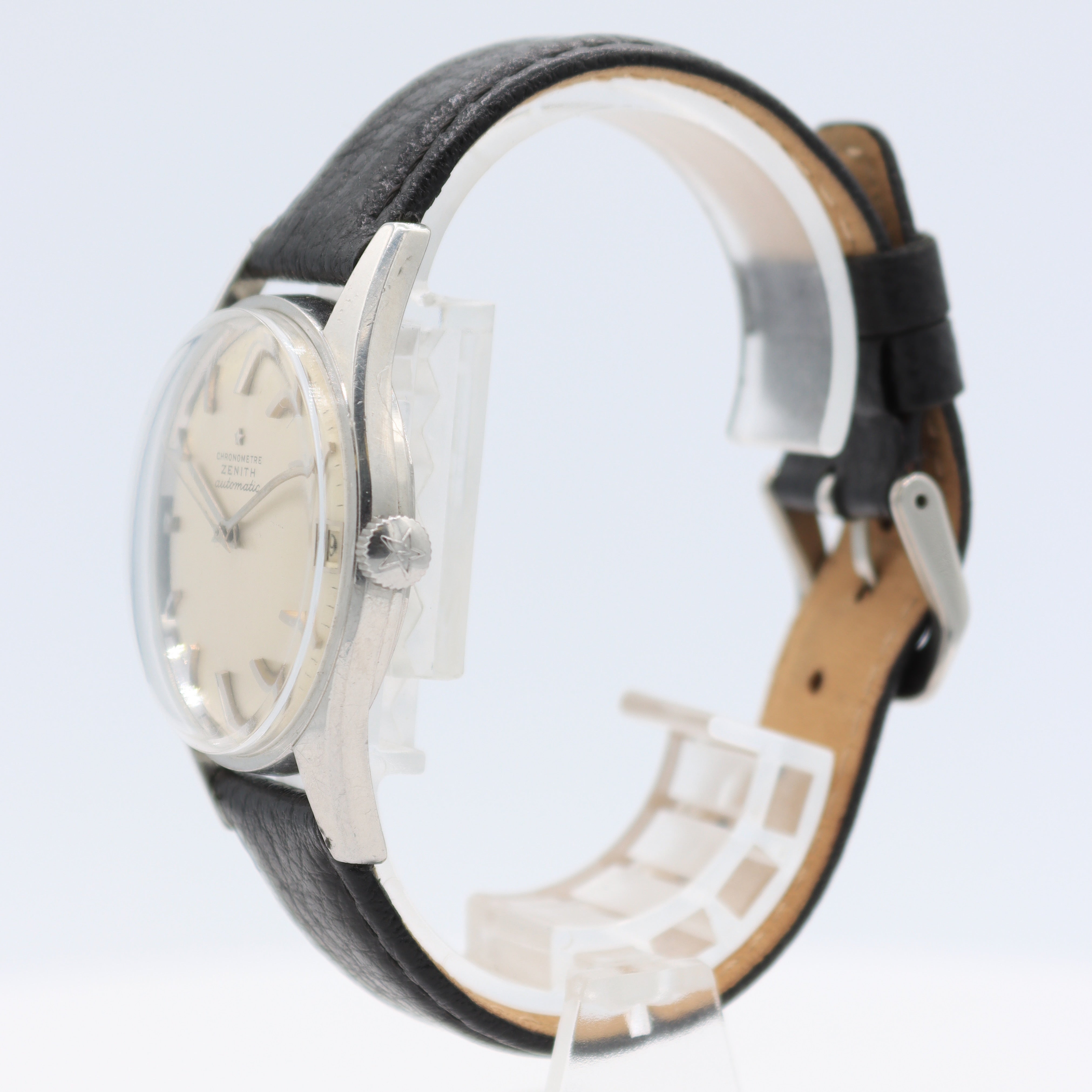 Vintage 35mm Zenith Chronometer Men's Automatic Wristwatch 2532PC Swiss Steel