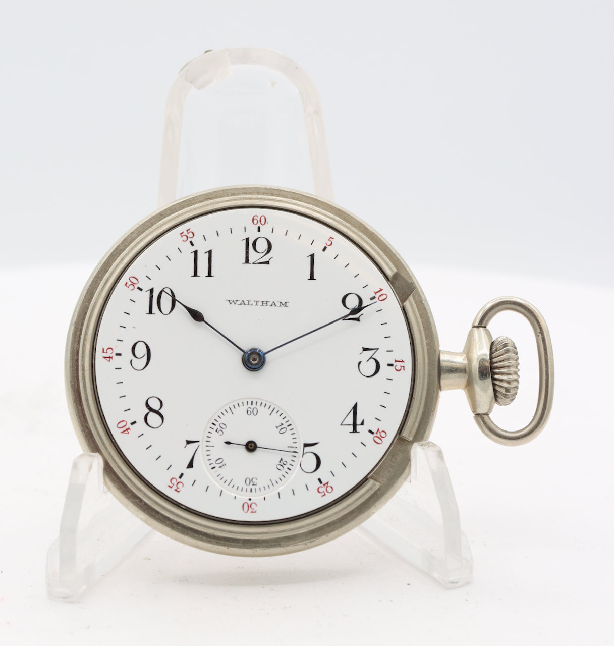 Antique 16s 1906 Waltham Salesman 17 Jewel Pocket Watch 625 NickelUSA