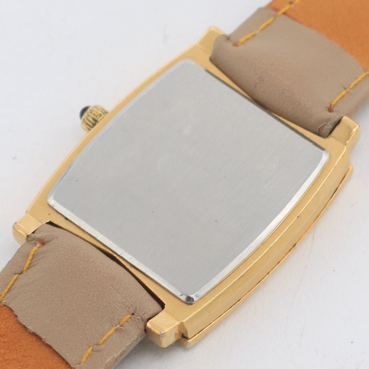 Vintage Hamilton 8906 Striped Tank Men's Quartz Wristwatch Swiss Gold Tone