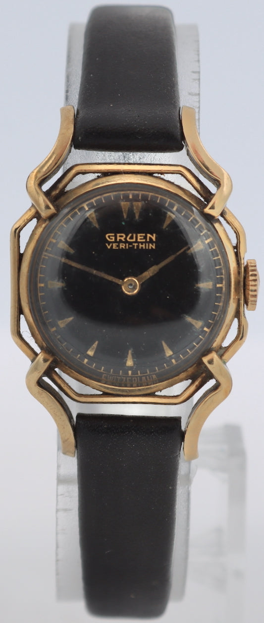 Vintage Gruen 215 784 Barclay Ladies Mechanical Wristwatch 215 Swiss 10k GF
