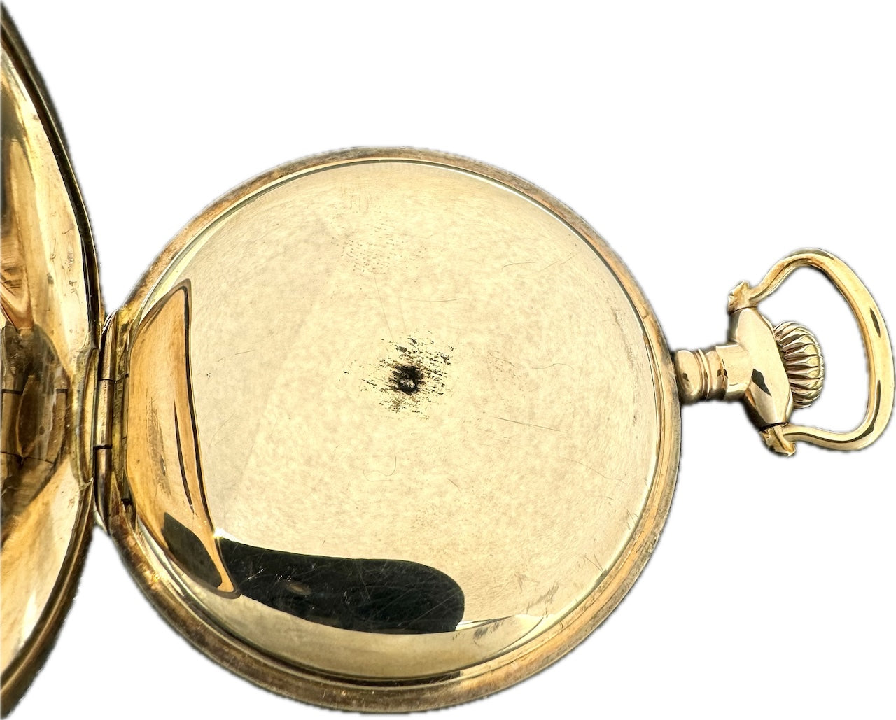 Antique 16S Burlington 3-Finger Bridge Pocket Watch 106 14k GF with Diamond