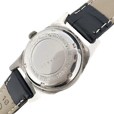 Vintage Clinton 17 Jewel Men's Automatic Wristwatch AS 1382 Steel w PowerReserve