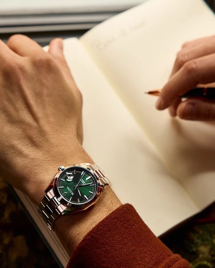 39mm Bulova 96B429 Surveyor Green Men's Automatic Wristwatch Sophisticated