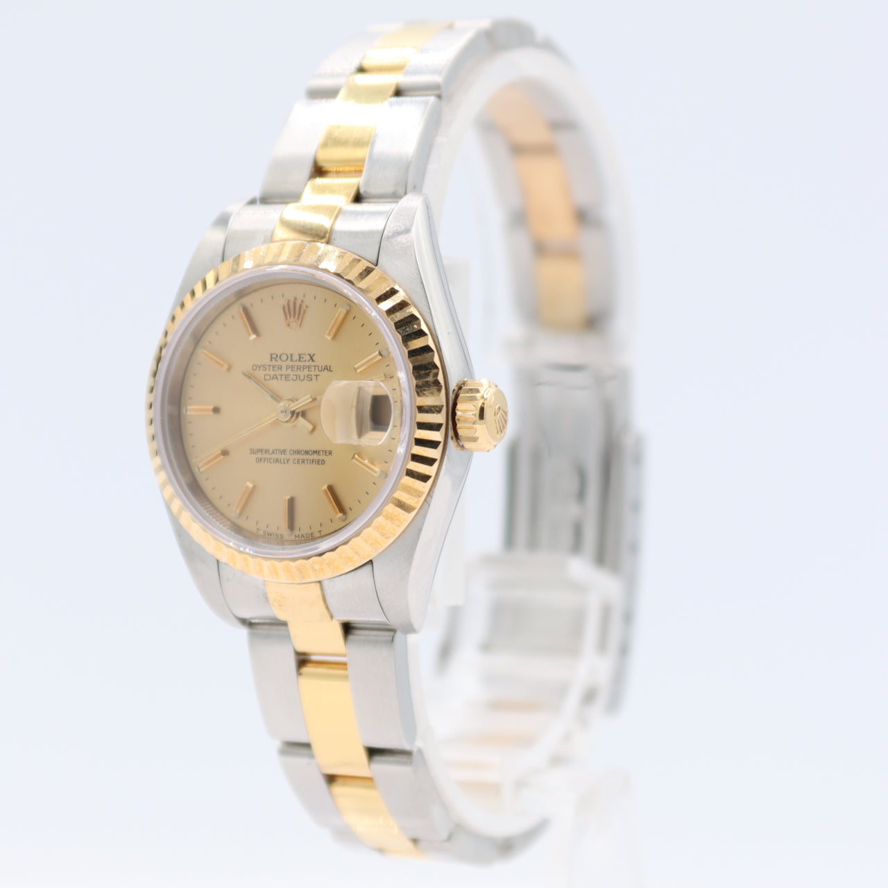 2002 Rolex 79173 Datejust Ladies Automatic Wristwatch Steel & Gold Box & Papers