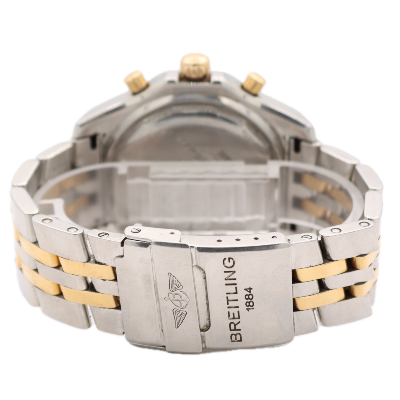 47mm Breitling D13362 Bentley GT Men's Chronograph Wristwatch Steel & 18k Gold