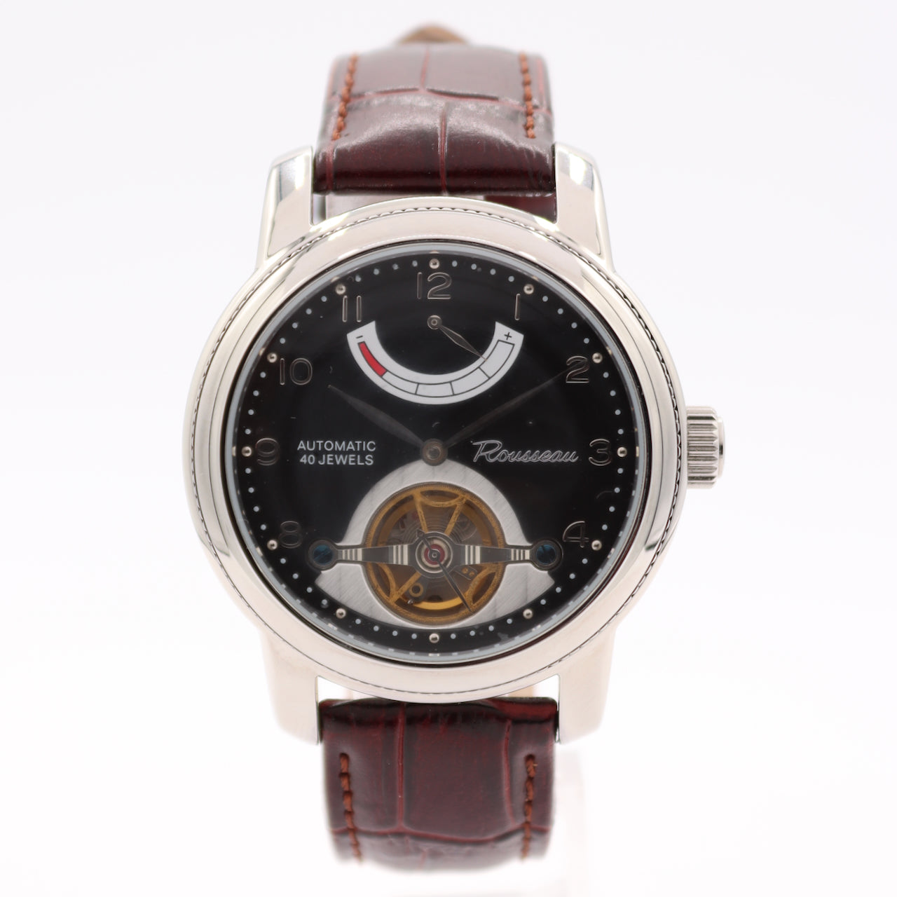 Rousseau Black Dial open heart 61005-754