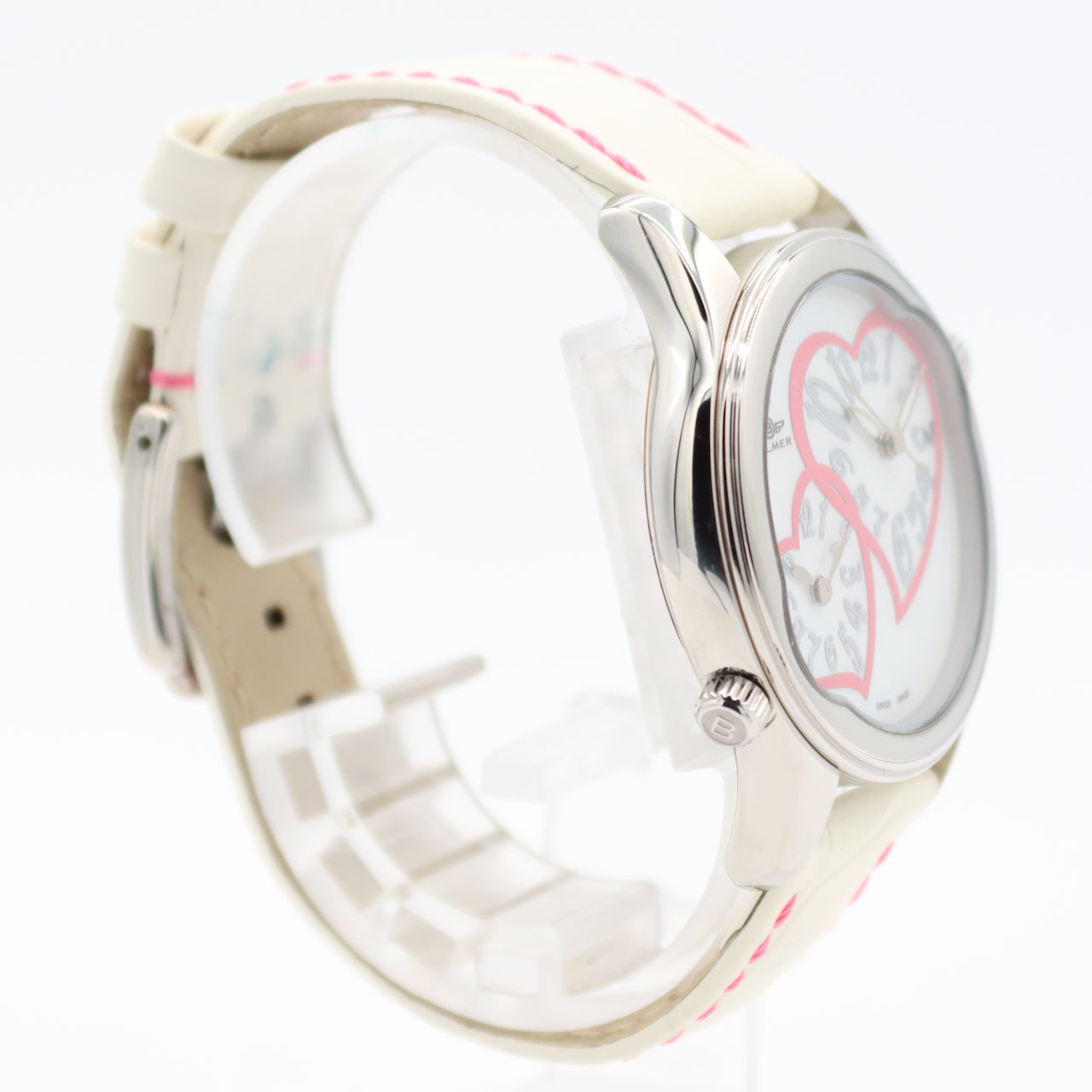 Balmer Dual Pink Heart MOP Dial 131