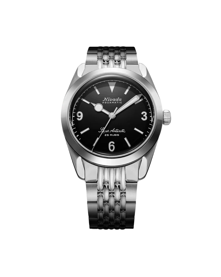 Nivada Grenchen Super Antarctic 3.6.9 Black No Vintage Effect - White Luminous 32039A04