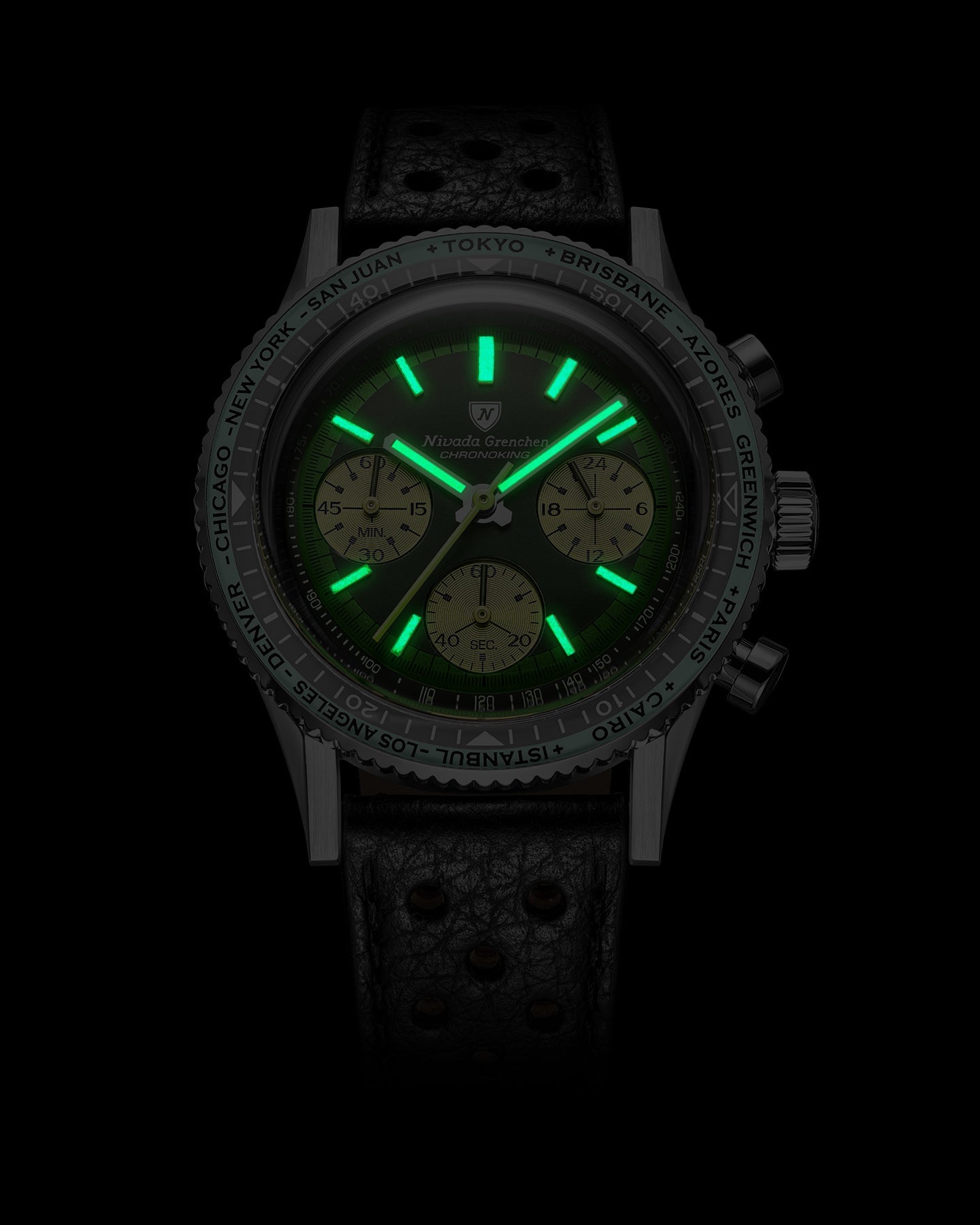 Nivada Grenchen Chronoking Racing Green 87057Q10