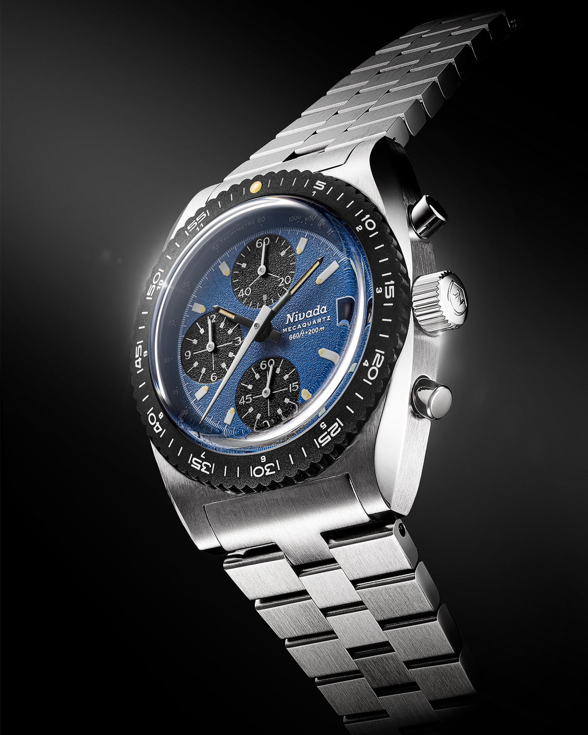 Nivada Grenchen Autochron Blue Mecaquartz 7705Q10