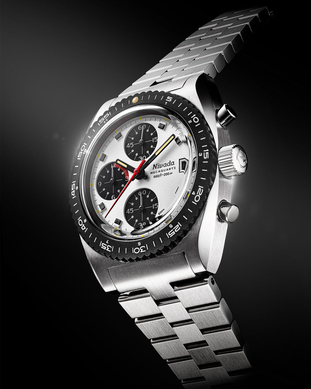 Nivada Grenchen Autochron Panda Mecaquartz 77006Q10