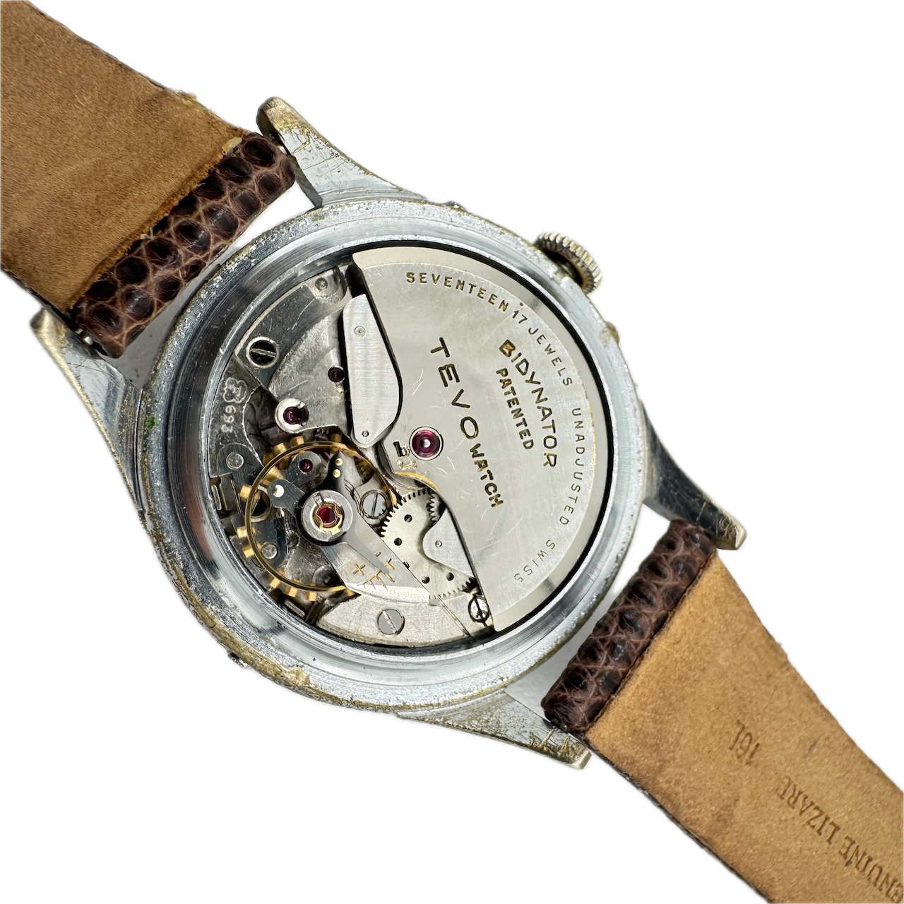 Vintage Bucherer 4423 Triple Date Men's Automatic Wristwatch Swiss Chrome Rare