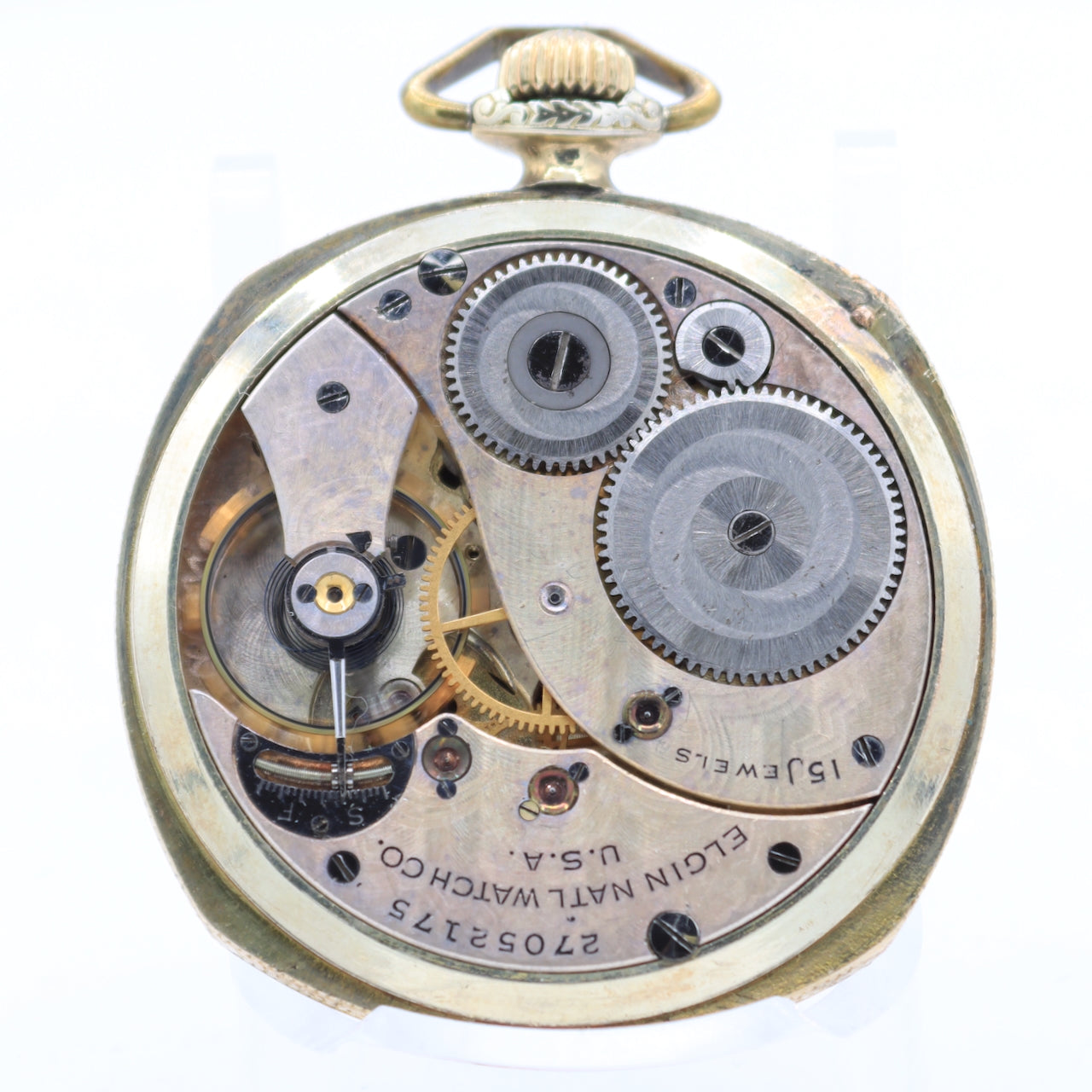 Antique 16s 1925 Elgin 15 Jewel Mechanical Open Face Pocket Watch 315 USA