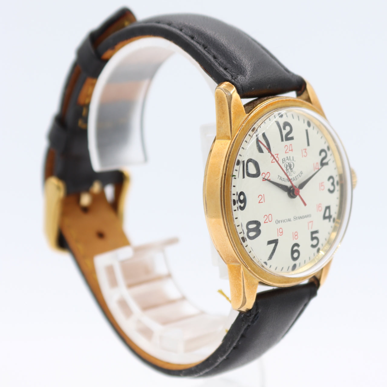 Vintage Ball Trainmaster Men's Automatic Wristwatch ETA.2821 Swiss Gold Tone