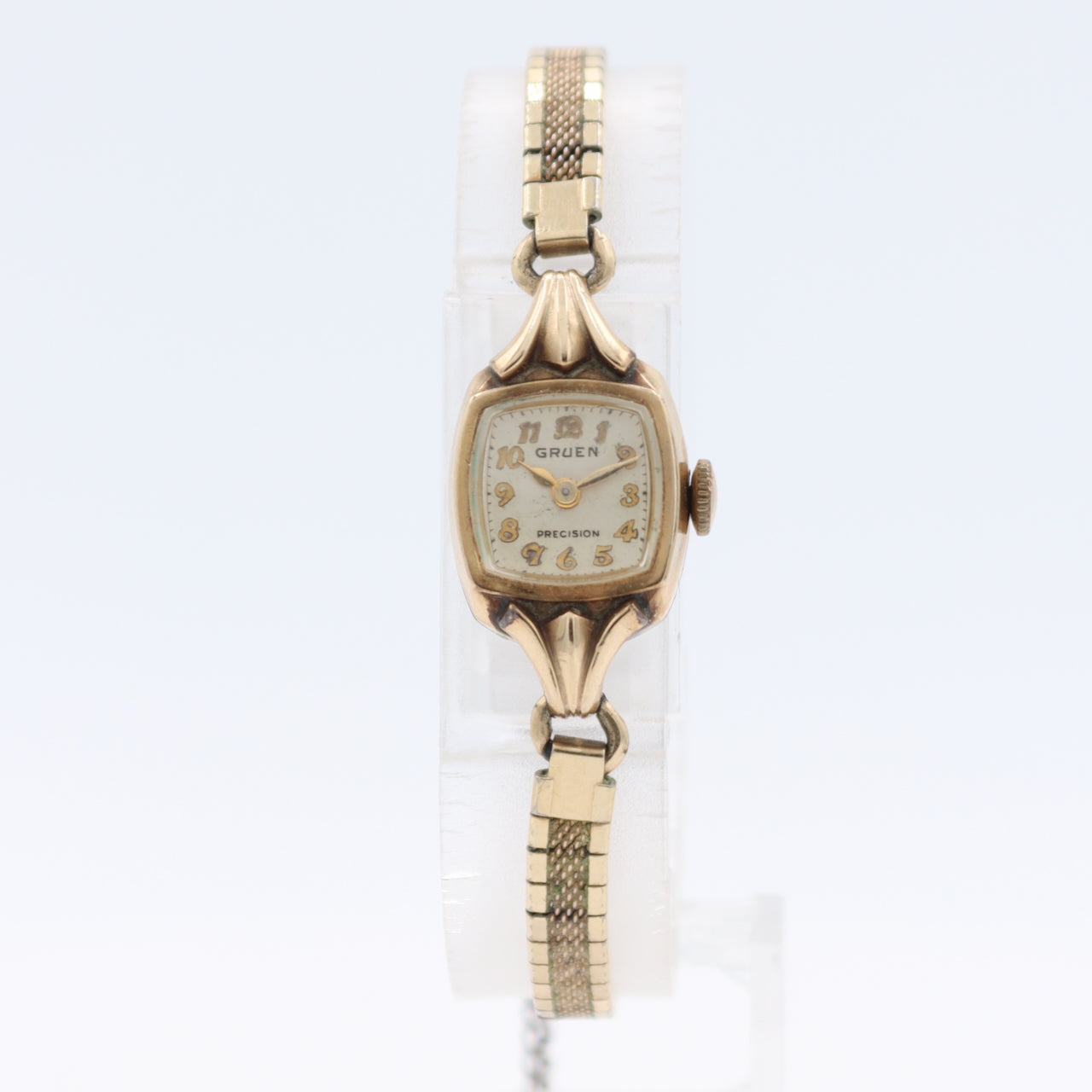 Vintage 14mm Gruen 275617 Precision 17j Ladies Mechanical Wristwatch 275 10k GF