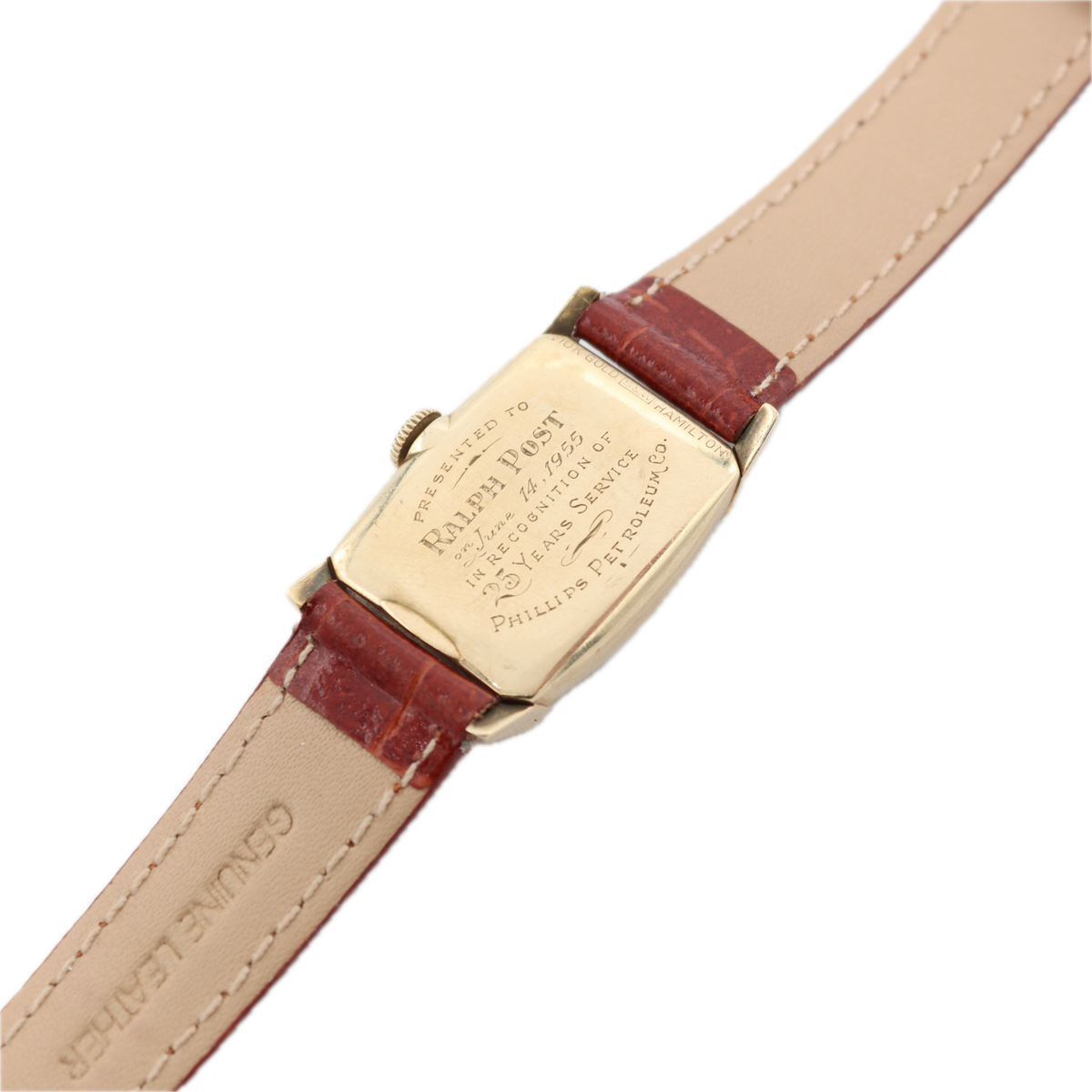 Vintage Hamilton Phillips 66 Award Men's Mechanical Wristwatch 754 USA 10k Gold