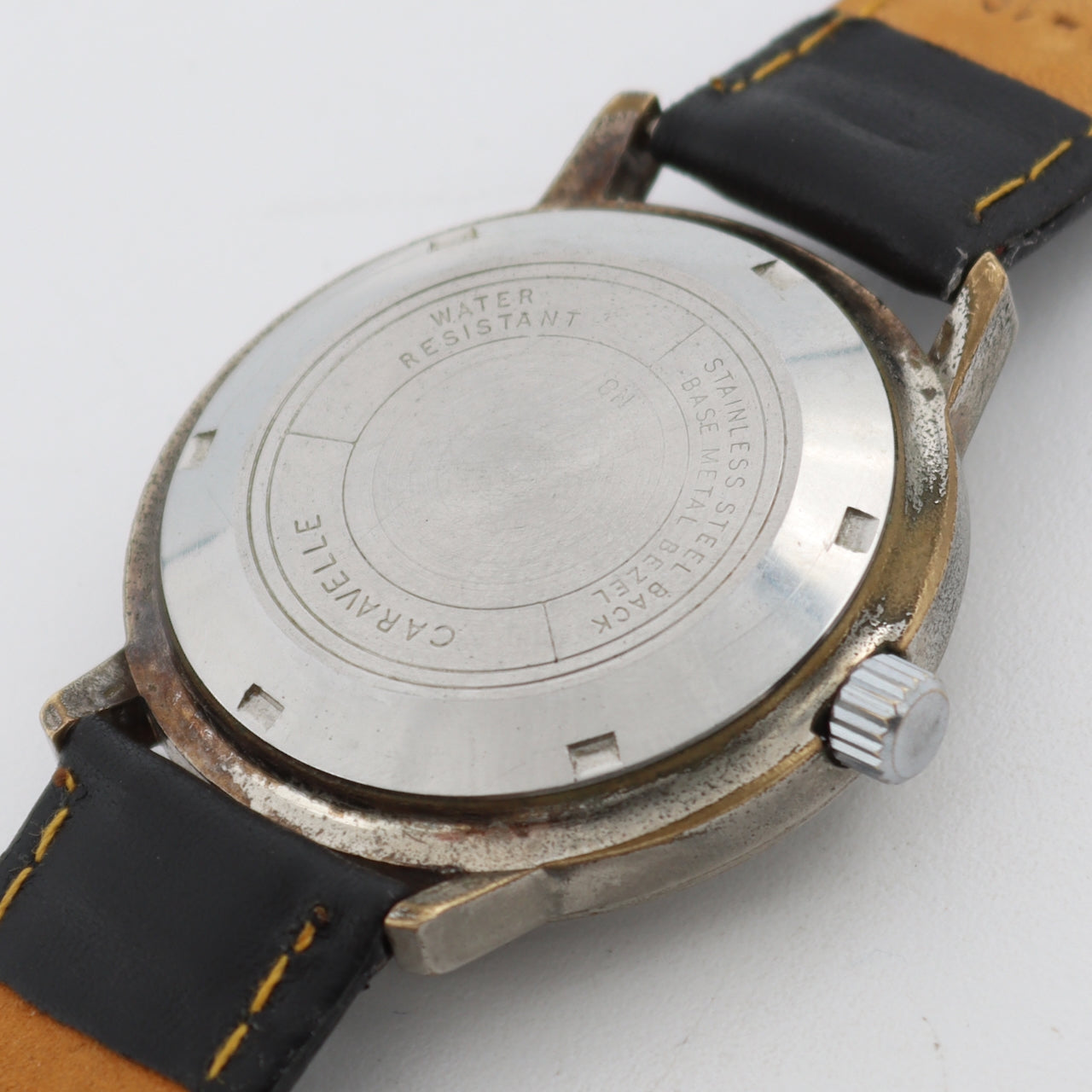 36mm 1978 Caravelle 1133.50 Set-O-matic Men's Wristwatch ETA CD.2879 Gold Tone