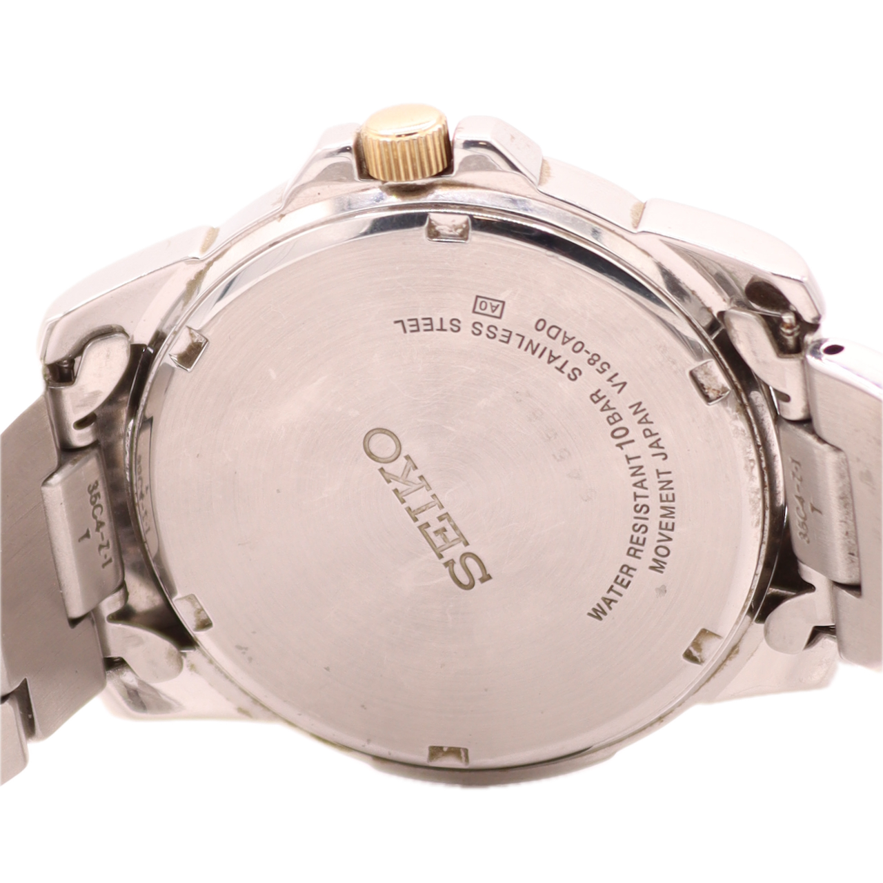 Vintage Seiko Solar 100M Two-Tone V158-0AD0