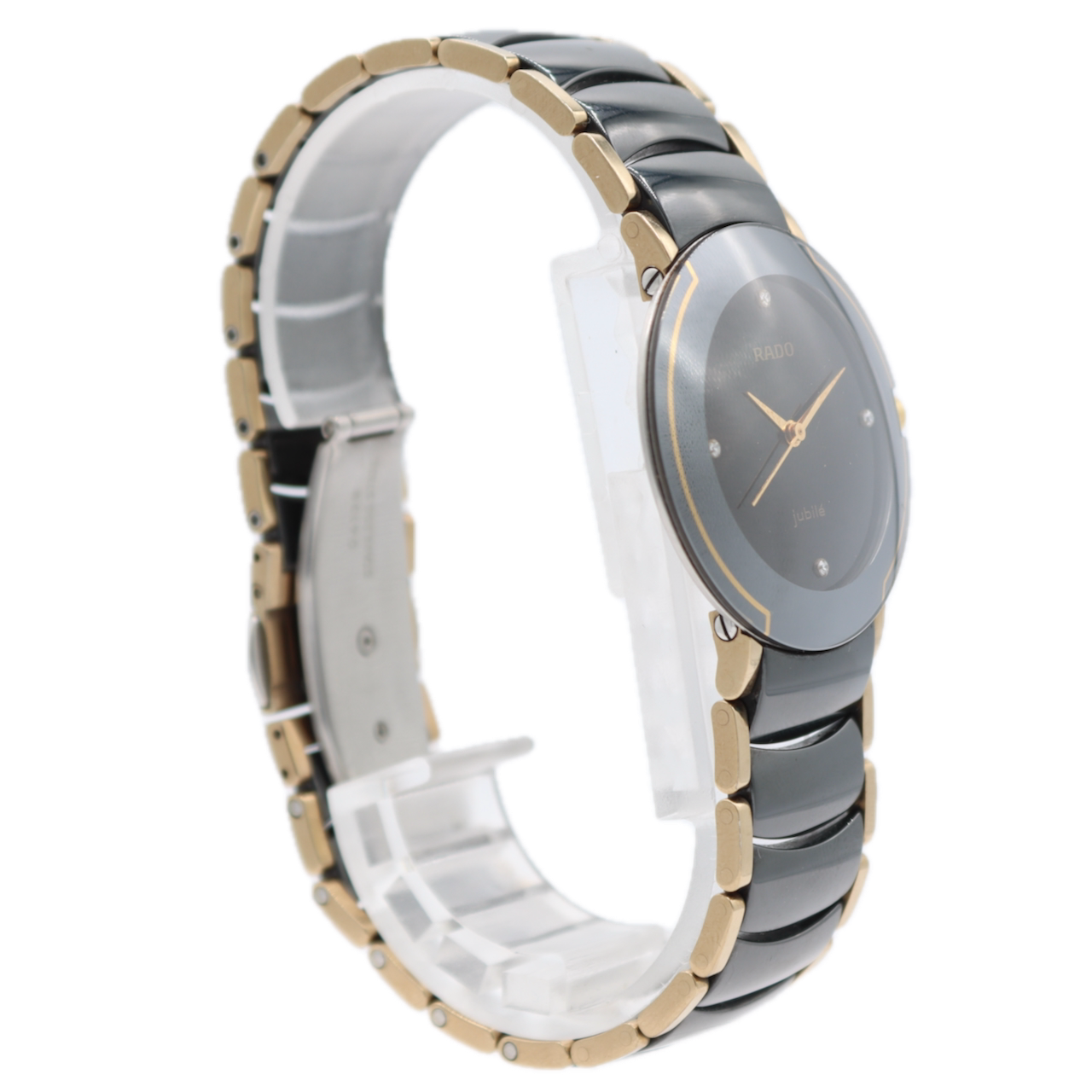 Rado 129.0300.3 Diastar Jubile Men's Quartz Wristwatch Swiss Two Tone Diamonds