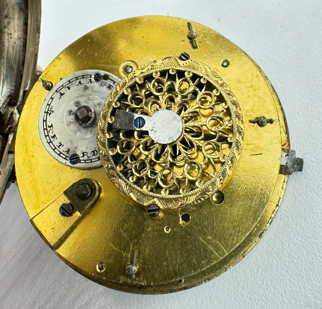 Antique Tortoise Shell Pair Case Key Wind Fusee Pocket Watch Augsberg Germany