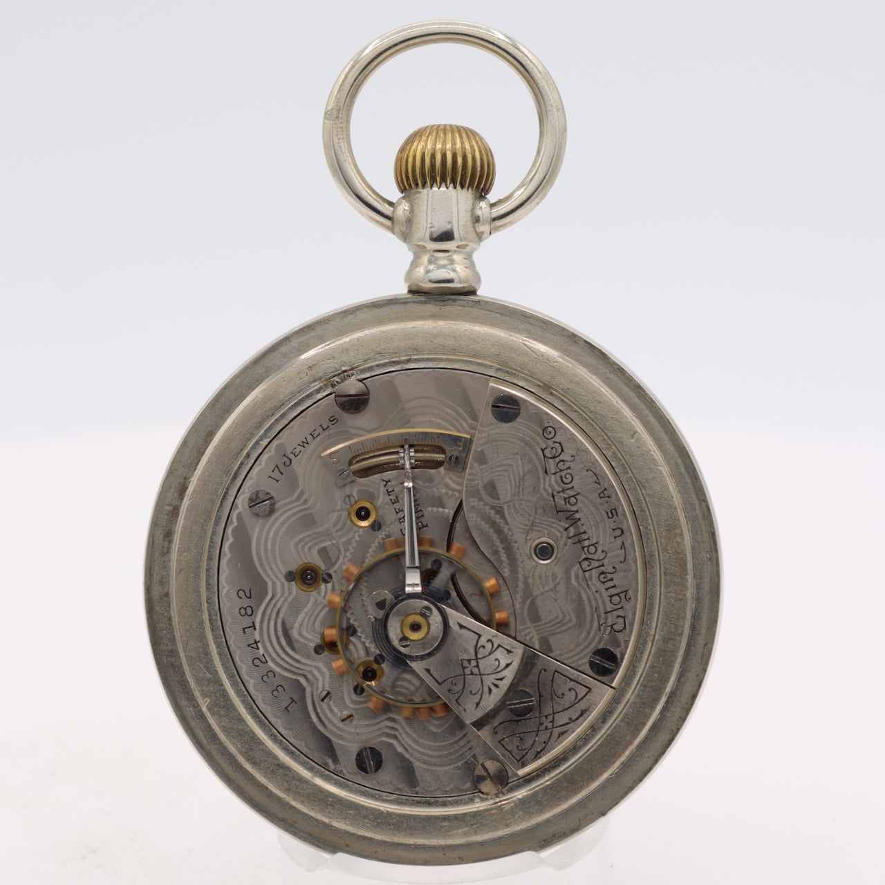 Antique 18s 1908 Elgin Roman Mechanical Hunter Pocket Watch 335 Silverode USA
