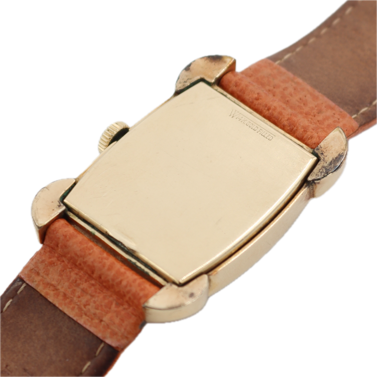 Vintage 25mm Lord Elgin 7675 Fairway Men's Mechanical Wristwatch 718 USA 14k GF