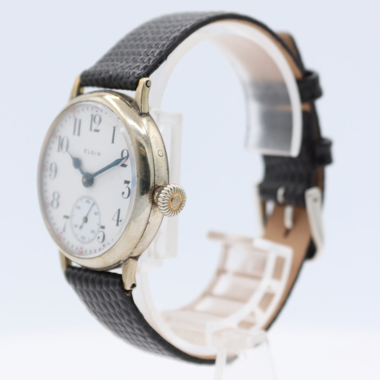 Antique 1919 Elgin WW1 Military Trench 7J Men's Mechanical Wristwatch 320 USA