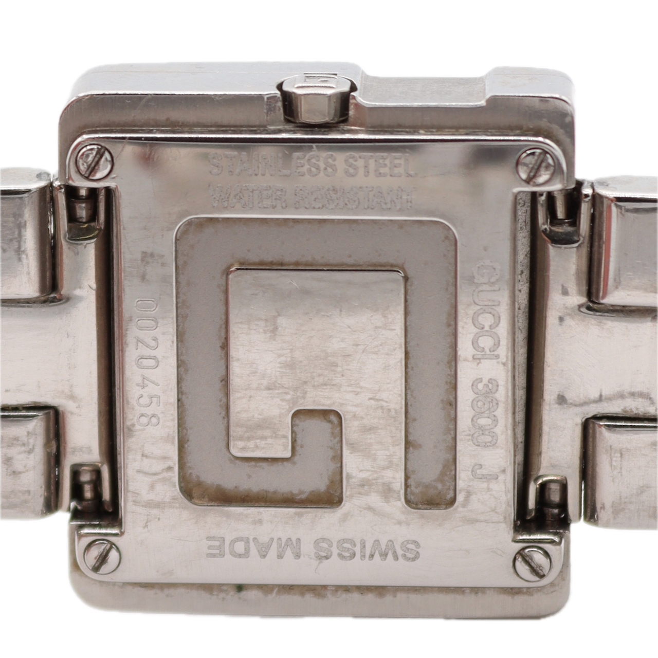 26.5mm Gucci 3600J G Shaped Men's Quartz Wristwatch Swiss Stainless Steel