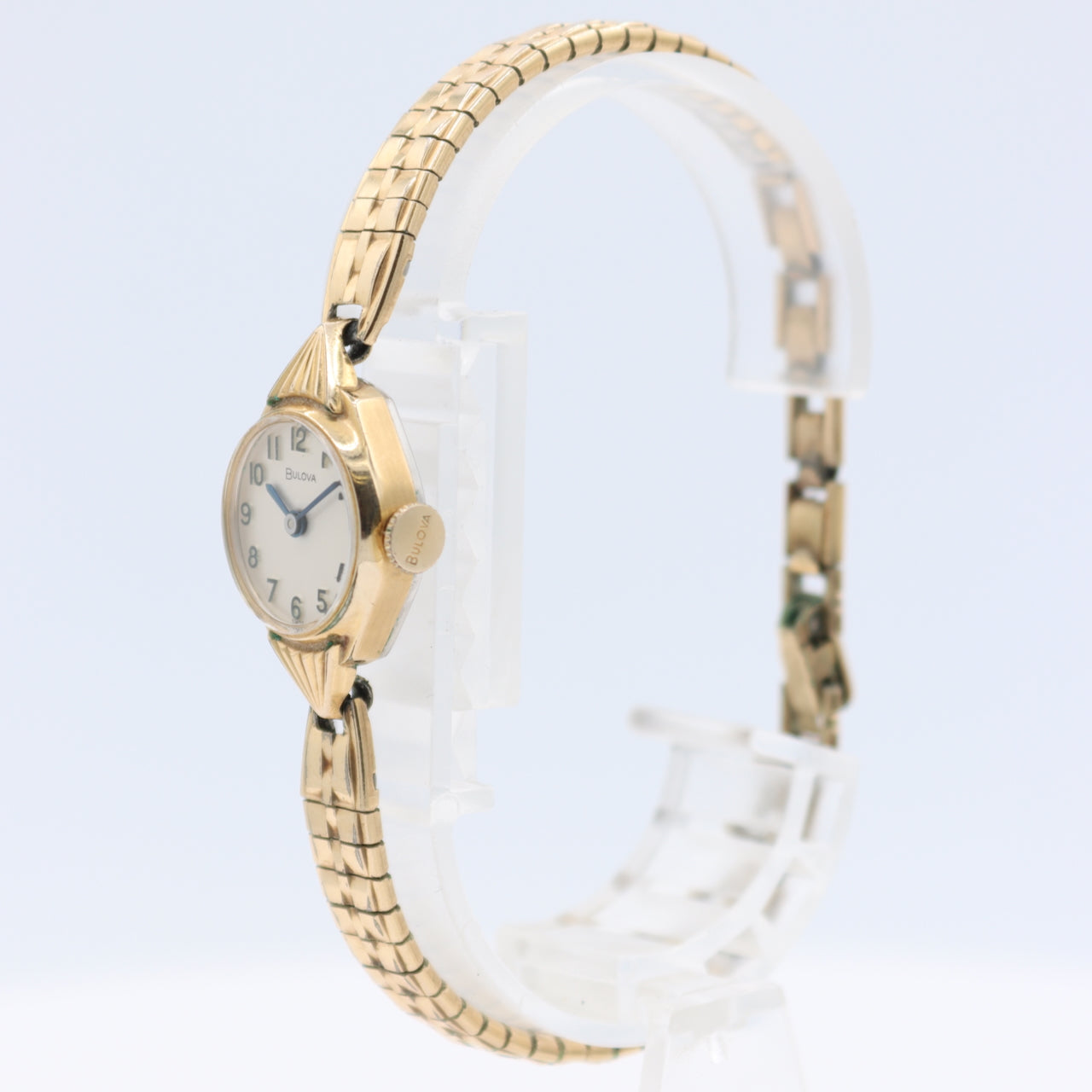 Vintage 16.5mm 1971 Bulova 2497 Ladies Mechanical Wristwatch 6 CL Swiss 10k RGP