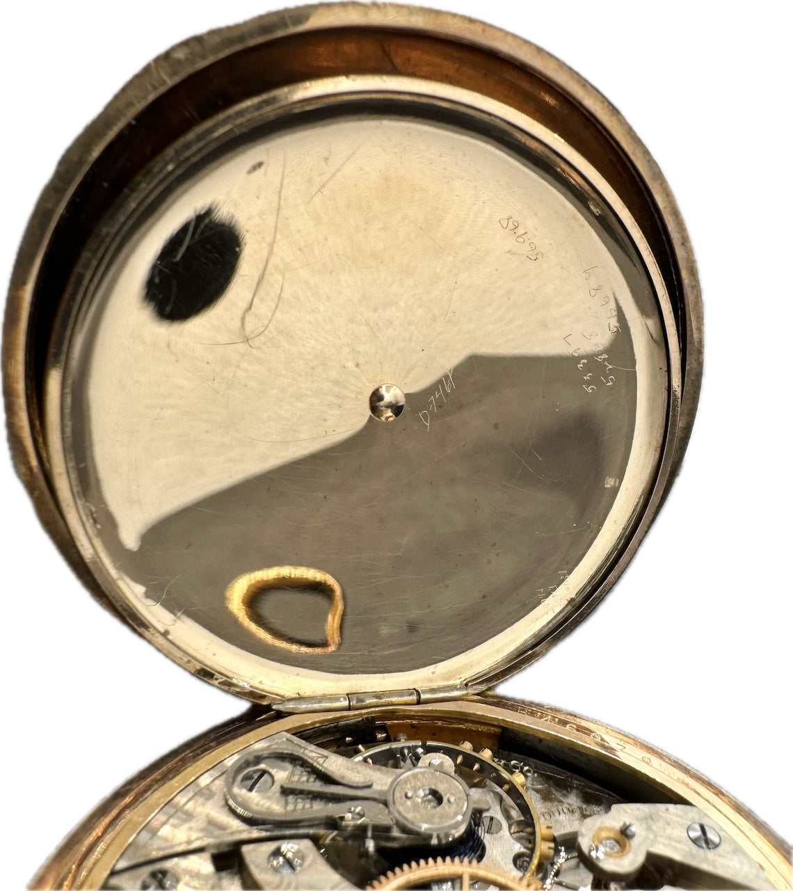 Antique 16S Burlington 3-Finger Bridge Pocket Watch 106 14k GF with Diamond