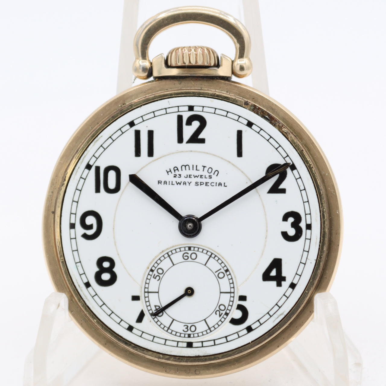 Vintage 1950 Hamilton 23j Mechanical Railroad Pocket Watch 950B 10k GF USA