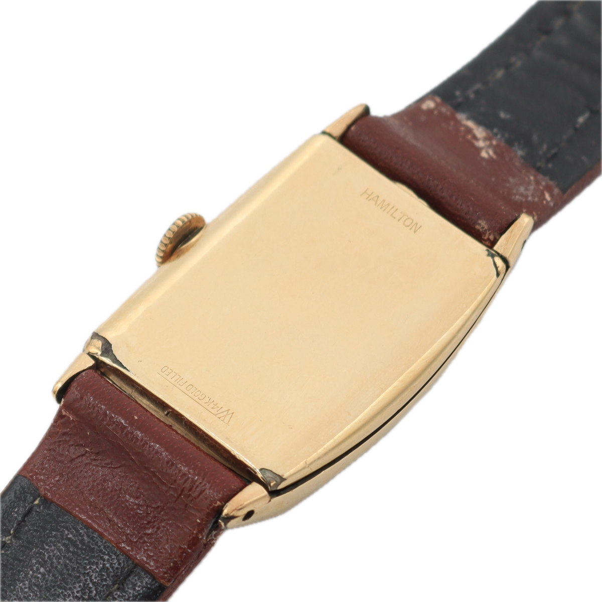 Vintage Hamilton Stuart Men's Mechanical Wristwatch 982 USA 14k Gold Filled
