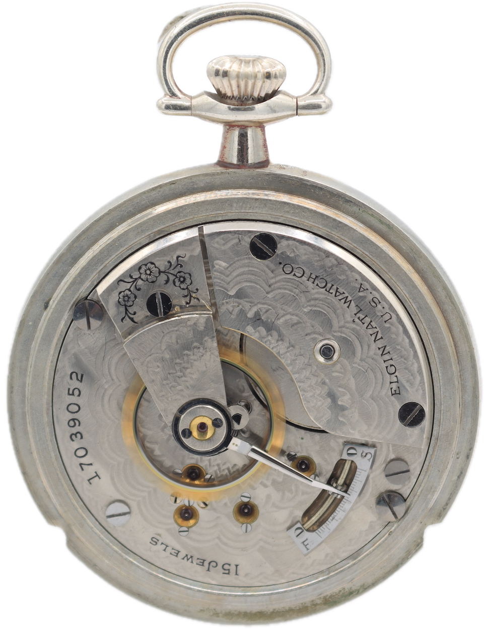 Antique 18s 1913 Elgin 15 Jewel Mechanical Pocket Watch 317 Silveroid USA